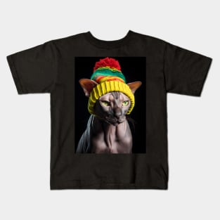 Sphynx cat - warm hat Kids T-Shirt